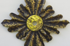 AURUM - Châtaigner polychromé et bronze à cire perdue - 70 * 70 cm - Diagonale 95 cm