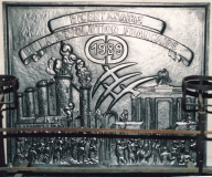 Plaque de cheminée commémorative bi-centenaire de la Révolution 1789 / 1989